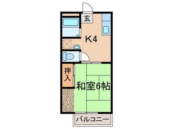 サンシティ新田辺Ｂ棟の物件間取画像